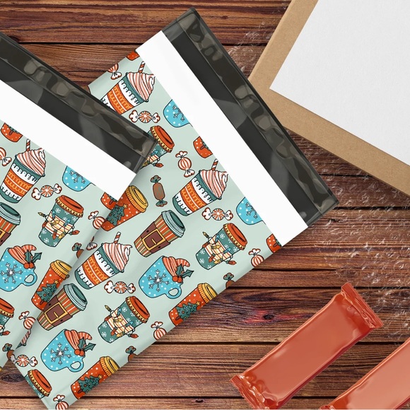 Christmas Coffees Poly Mailers 10x13 Pack of 25 - Picture 6 of 8